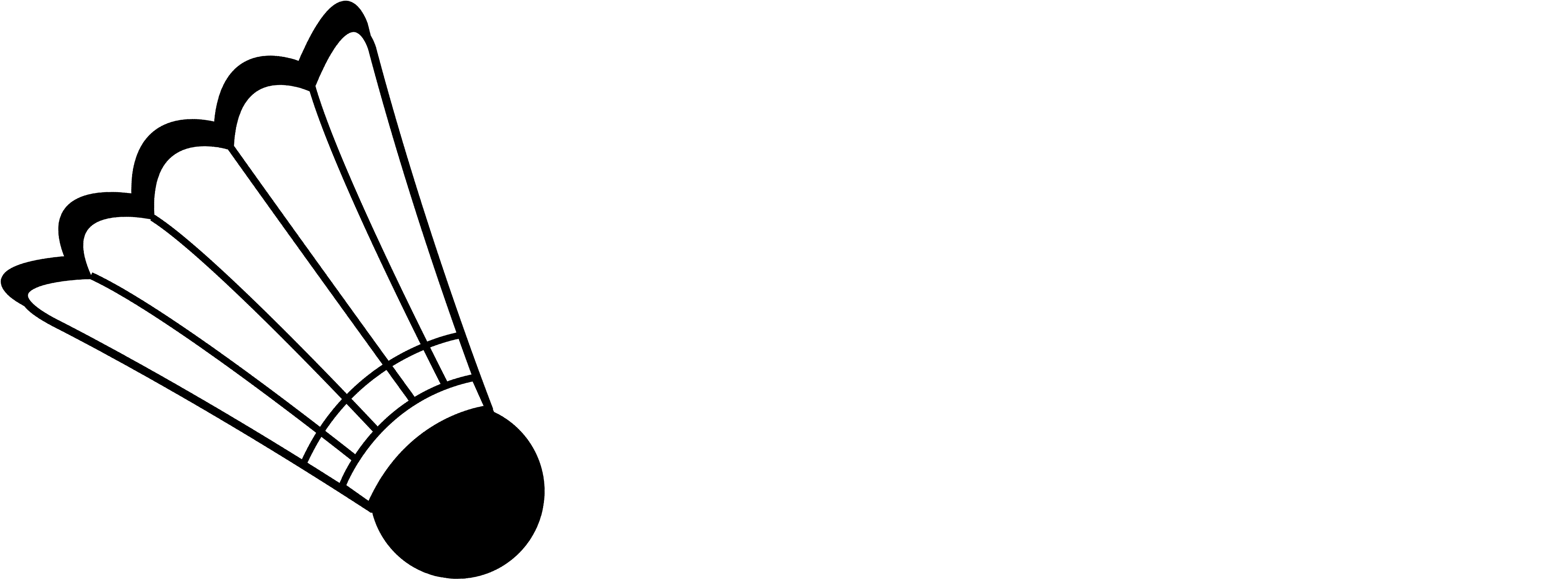 Logo Badminton Shirt Cc White 1 - Calligraphy (4020x1500), Png Download