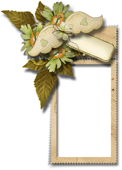 Autumn / Fall Frame With Blank Tag Clip Art - Picture Frame (640x640), Png Download