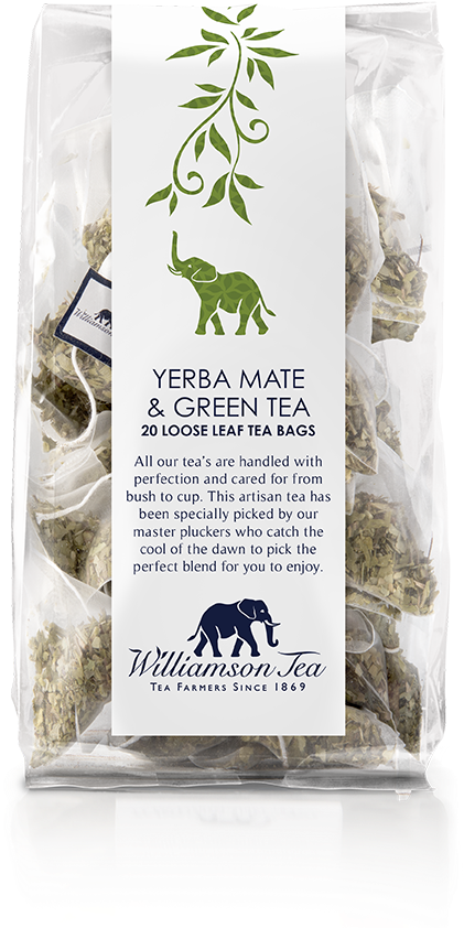 Energising Yerba Mate & Green Tea - Williamson Tea (700x853), Png Download