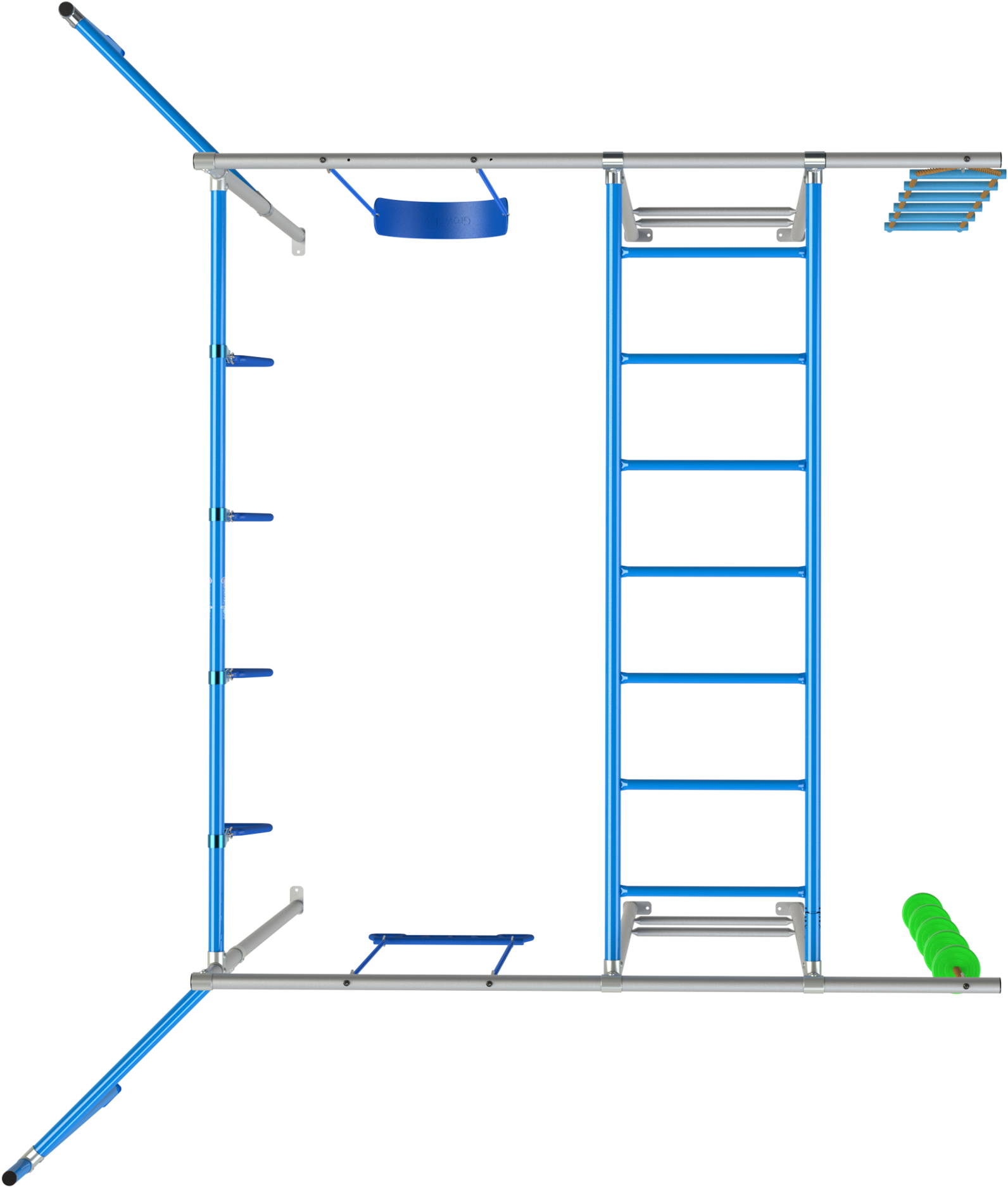 Monkey Bars Top View - Monkey Bars Plan View (2000x2000), Png Download