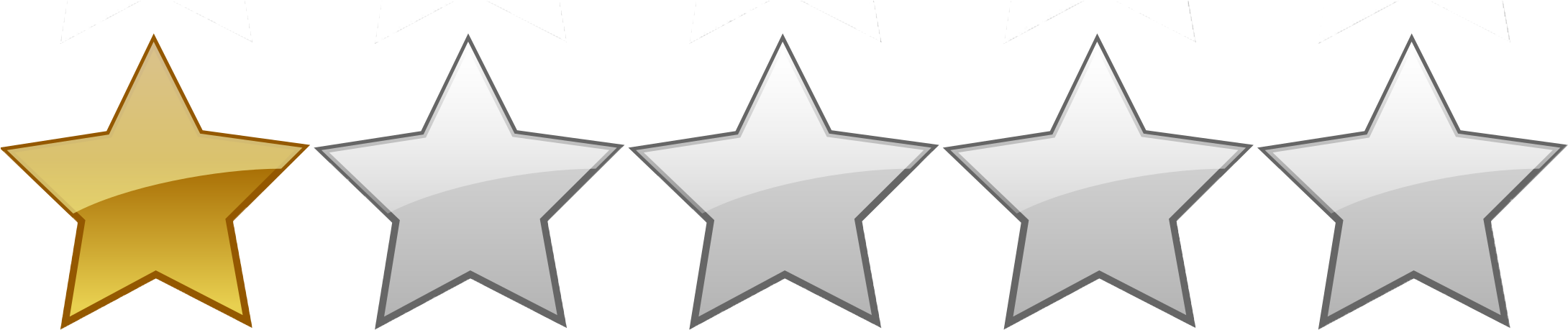 Watch On A Plus Tv - 1 Star Rating Png (2179x541), Png Download