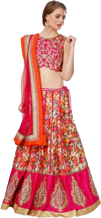 Red Bridal Lehenga Png Free Image Download - Blouse (602x803), Png Download