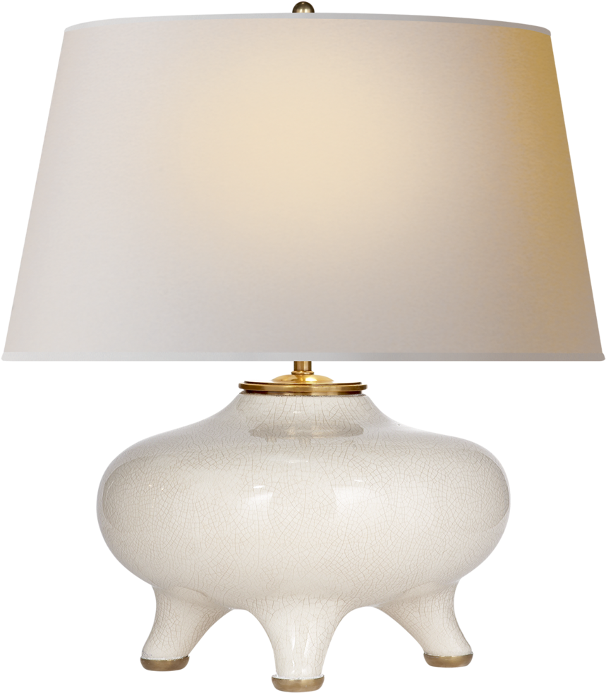 Nara Table Lamp In Tea Stain W/ Natural Paper Shade - Lampshade (1000x1000), Png Download