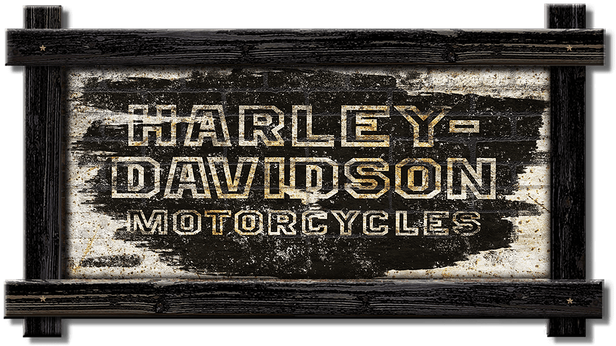 Brick Textured Harley-davidson Motorcycles Logo Sign - Sign (730x730), Png Download