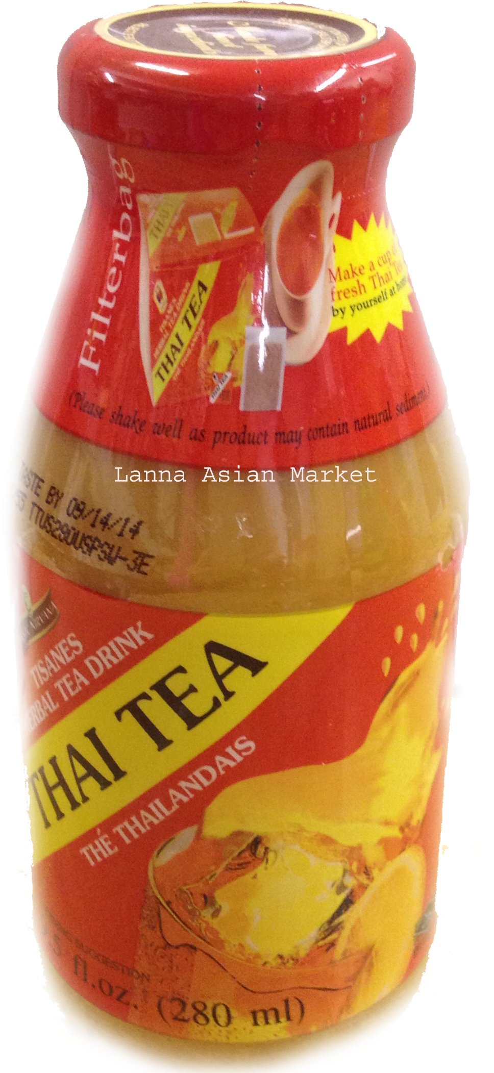 Thai Tea In A Bottle (1012x2119), Png Download