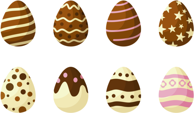 Chocolate Ovos Da Páscoa Icons Vector Download - Ovos De Chocolate Desenho (700x490), Png Download