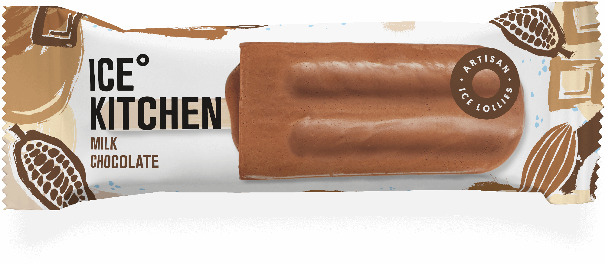 This Luxurious Lolly Blends Dark Belgian Chocolate, - Chocolate (2000x874), Png Download