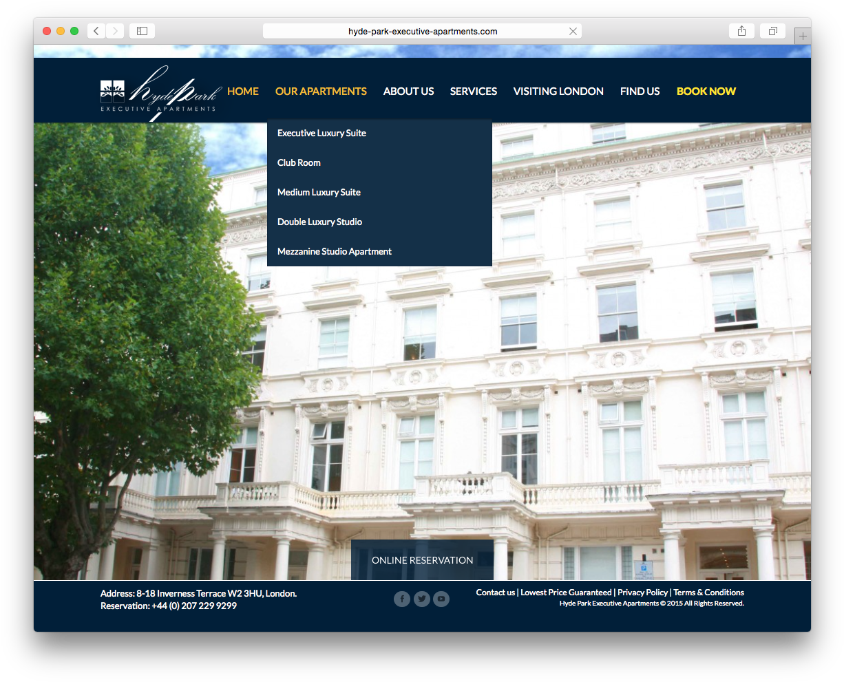 Set Right On The Edge Of London's Most Famous Park, - Hyde Park Executive Apartments (1241x1004), Png Download