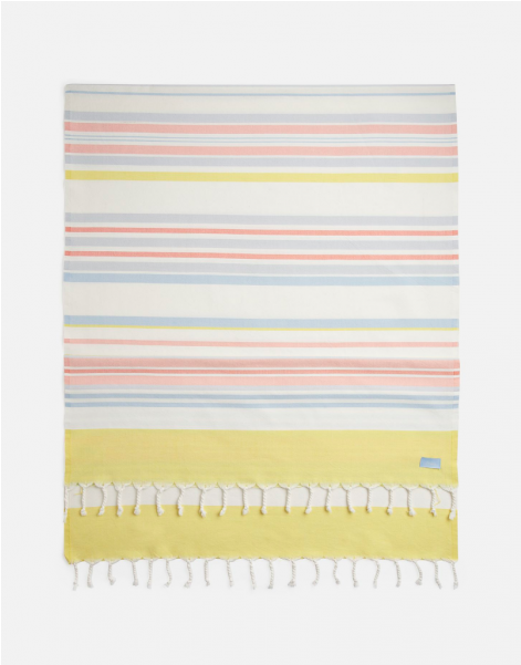 Joules Cotton Beach Blanket Cream Orange Stripe - Paper (600x600), Png Download