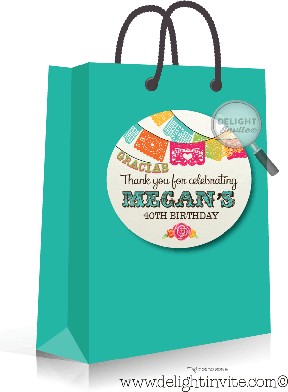 40th Birthday Mexican Fiesta Sticker Tags - Vintage Banner (613x822), Png Download