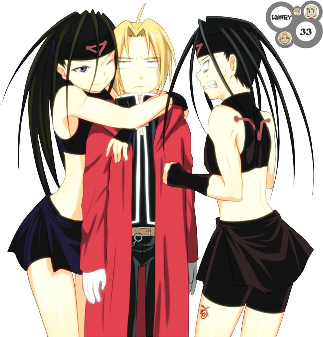 Render Envy Edward Yaoi - Fullmetal Alchemist Edward X Envy (1200x1198), Png Download