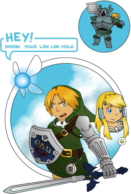 One Up Mushroom - Fullmetal Alchemist Legend Of Zelda (500x750), Png Download