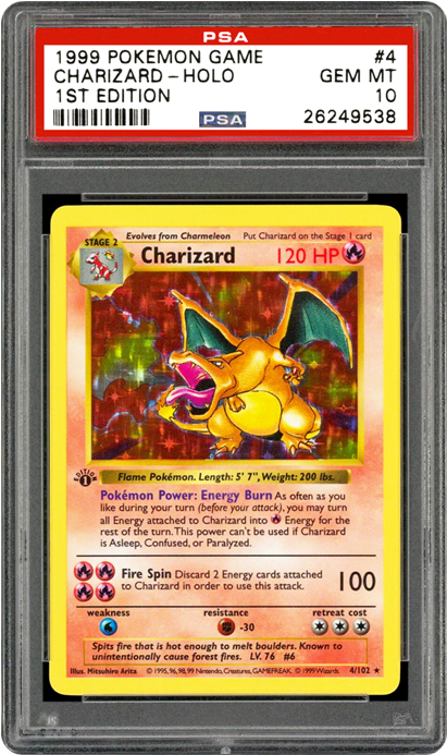 Psa Grading Uk - 1st Edition Charizard (574x695), Png Download