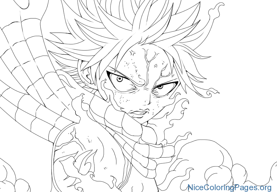 Natsu Dragneel Coloring Pages N3 (900x625), Png Download