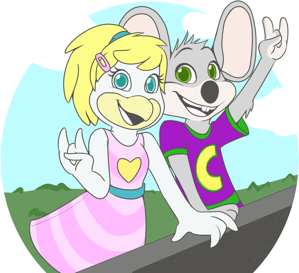 Punk Rock Pals - Chuck E Cheese And Helen Henny (1280x960), Png Download