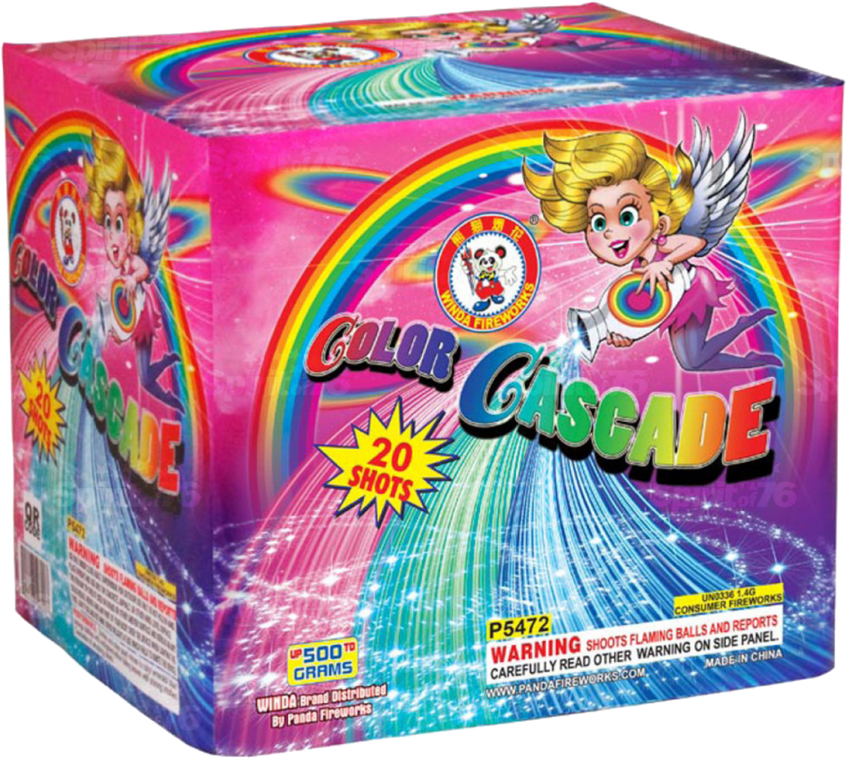 Color Cascade - Panda Fireworks Group Co., Ltd. (1000x1000), Png Download