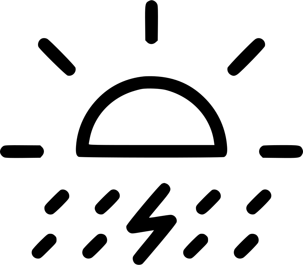 Fall Day Lightning Thunder Comments - Icono De Precipitacion (980x858), Png Download