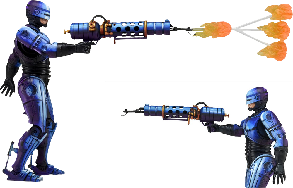 Robocop Vs The Terminator - Robocop Vs Terminator Neca Flame Thrower (1000x643), Png Download