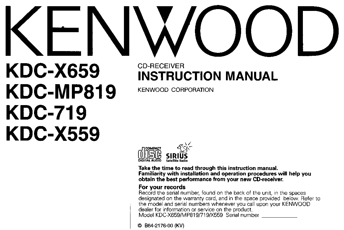 Kenwood Excelon Kdc X559, Excelon Kdc X659, Kdc Mp819, - Kenwood Kdc (1652x1277), Png Download