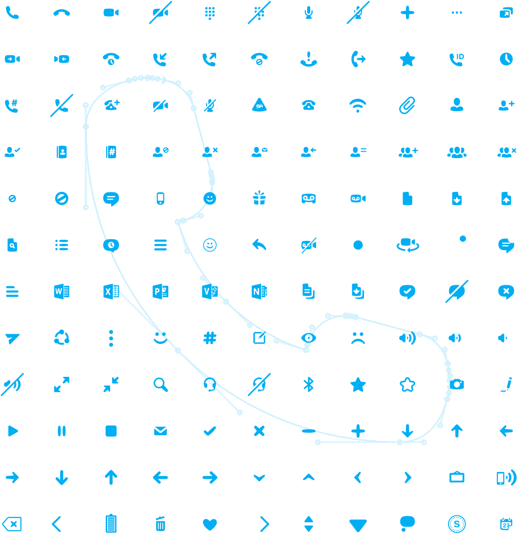 Skype Ui Symbol Font - Pattern (1133x1133), Png Download