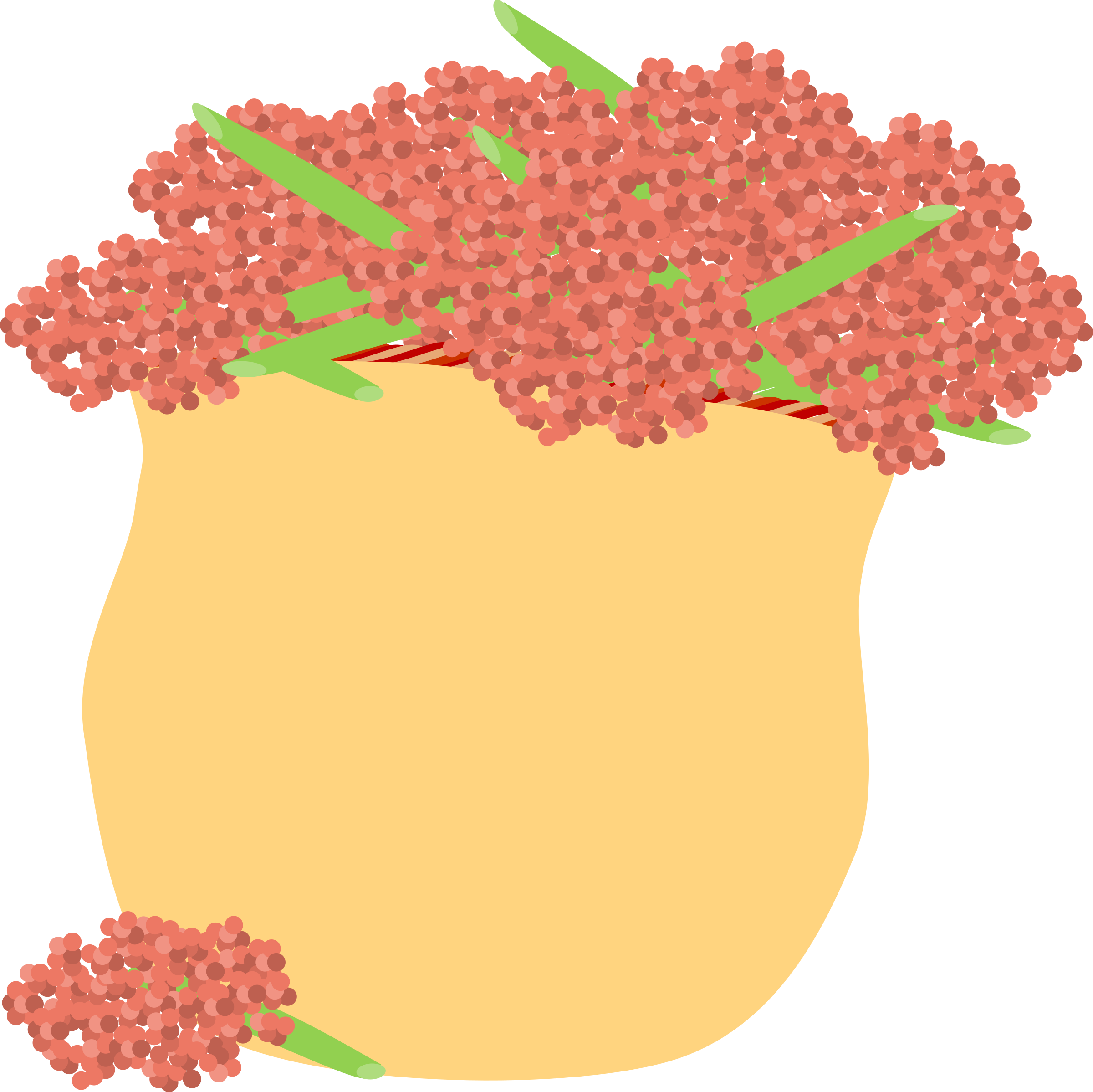 Clipart Transparent Library Of Pink Berries Big Image (2400x2397), Png Download