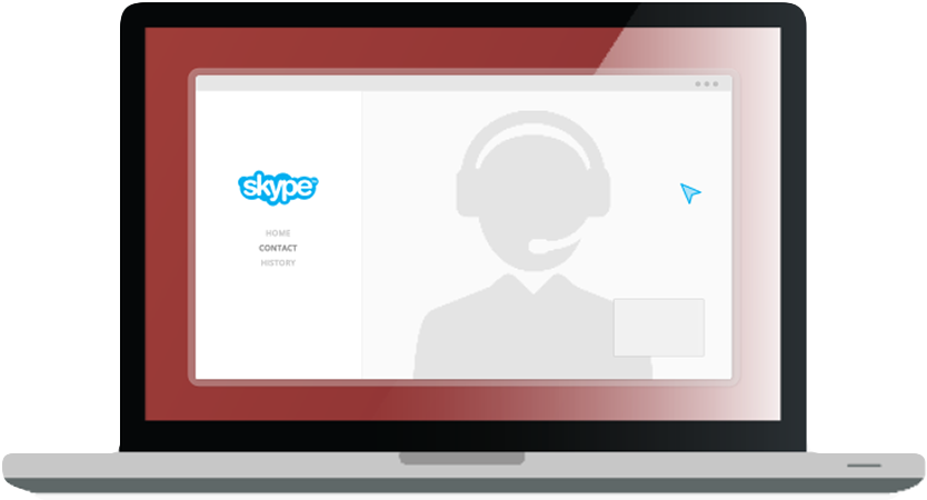 Icon Of Laptop Showing Skype And An Interpreter Wearing - Led-backlit Lcd Display (844x486), Png Download