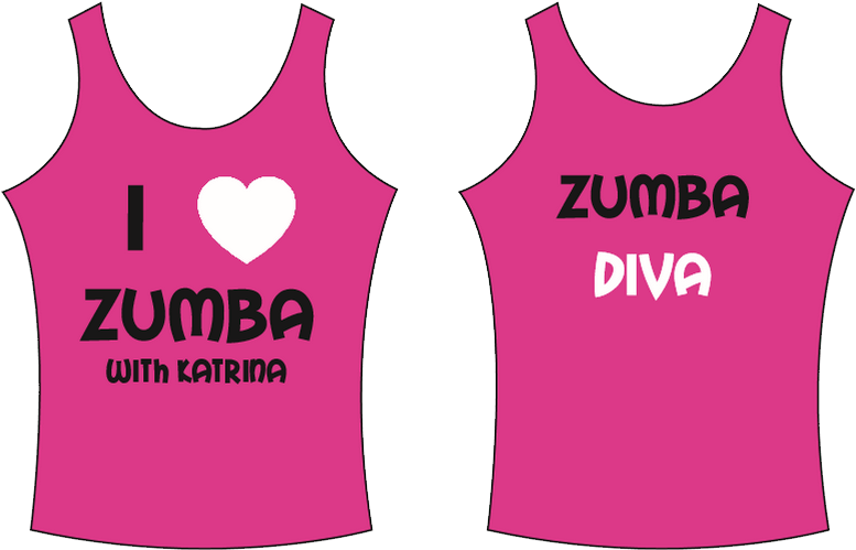 Pink 'i ♥ Zumba With Katrina' Vest Top - Active Tank (807x520), Png Download