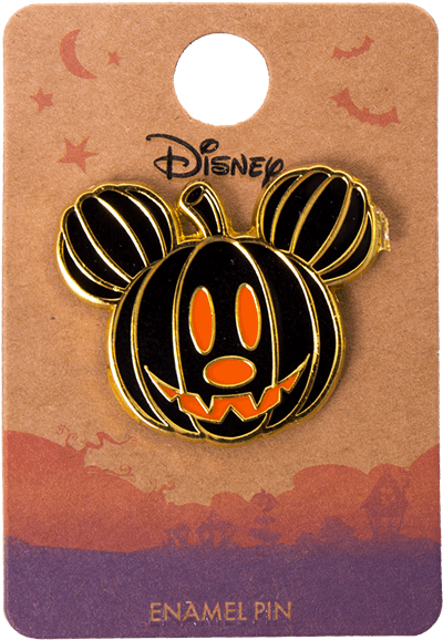 Mickey Mouse Jack O' Lantern Enamel Pin - Honeybee (600x600), Png Download
