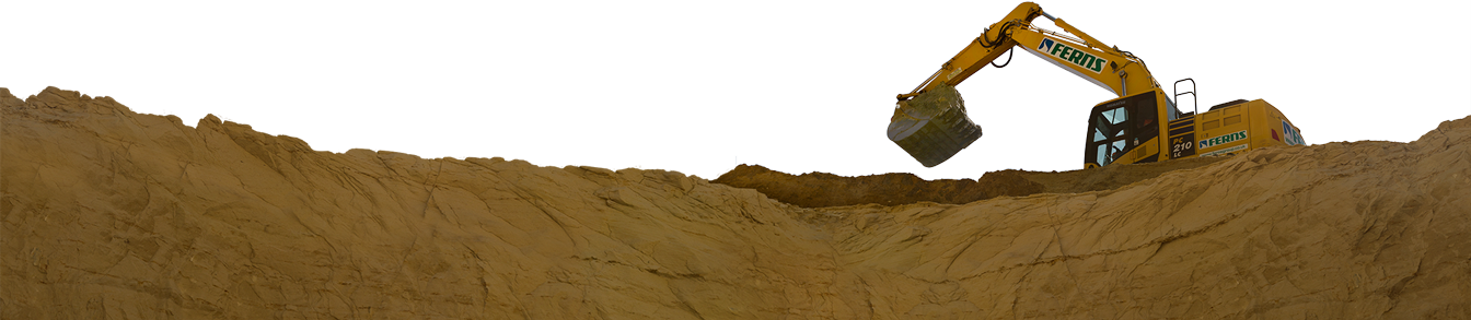 Ferns Digger In Quarry - Singing Sand (1344x293), Png Download