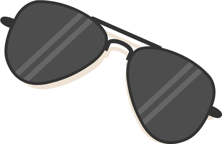 Visit - Aviator Sunglasses Cartoon (1111x1111), Png Download