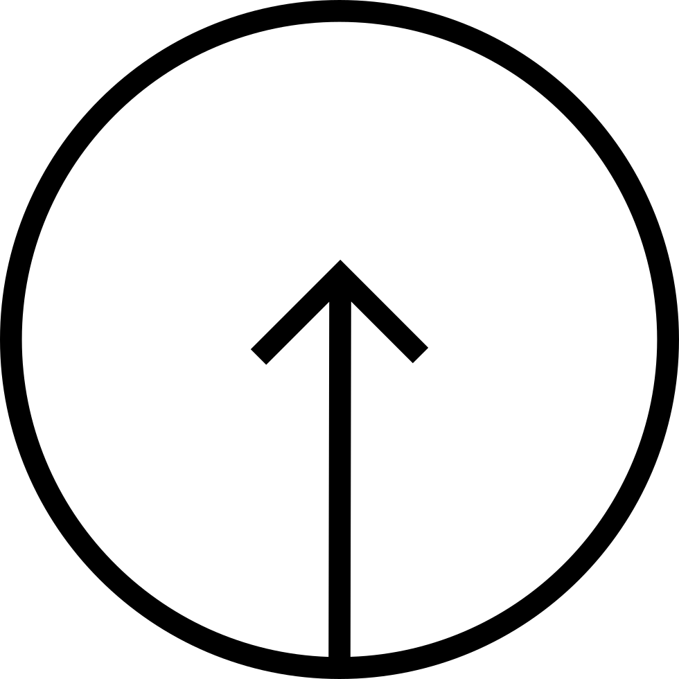 Arrow Up Inside A Circular Button Comments - Circle (980x980), Png Download