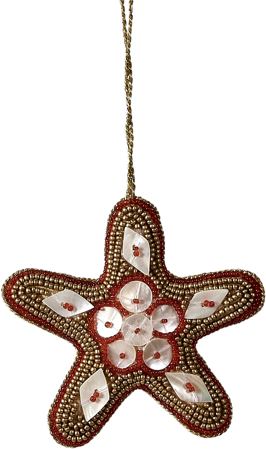Bead And Mother Of Pearl Ornament, 4" Starfish Red - International Housekeeping Week 2018 (1318x1863), Png Download