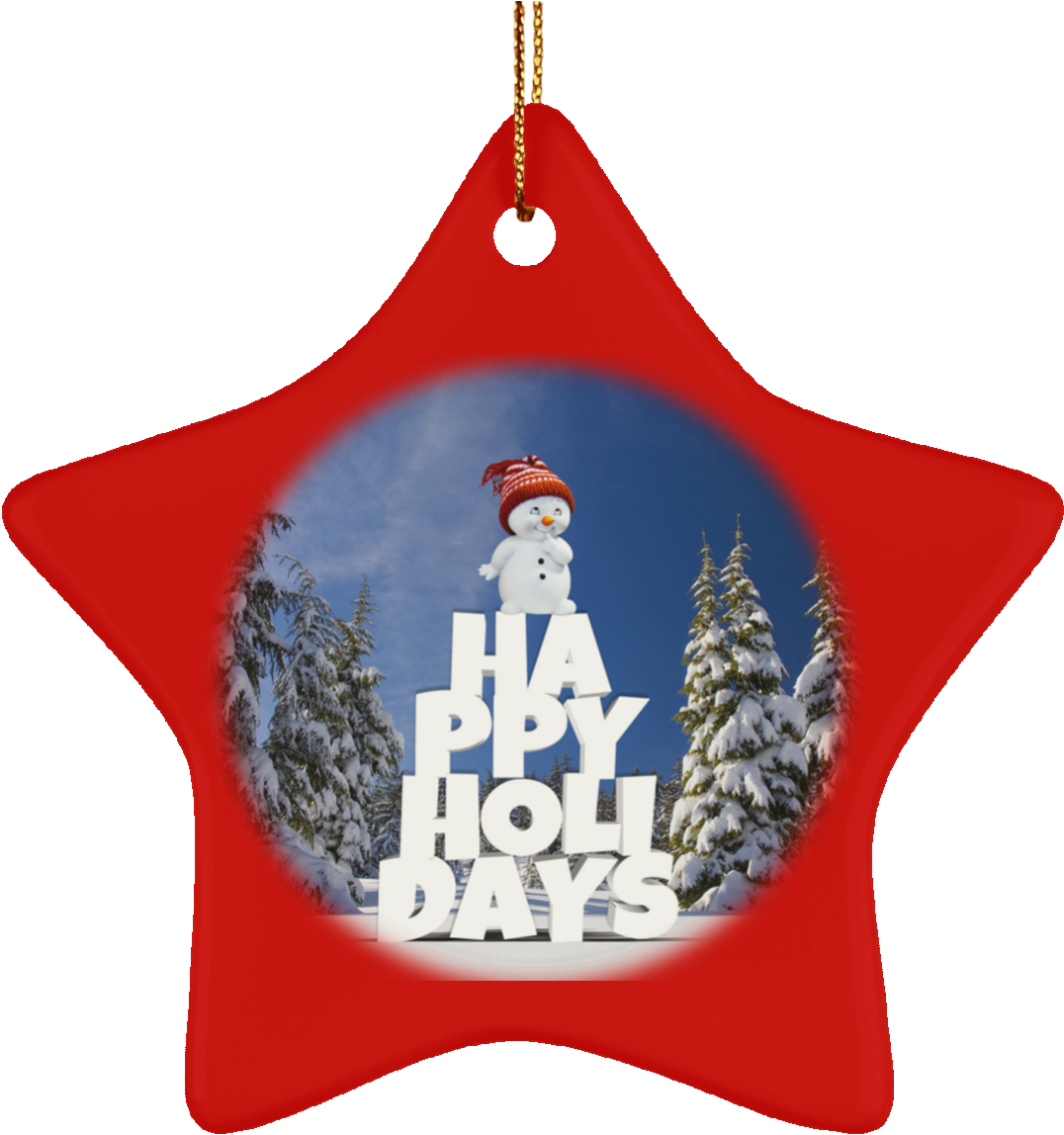 Crafted Ceramic Christmas Tree Ornament Snow Baby Happy - Winter Season Forests (1155x1155), Png Download