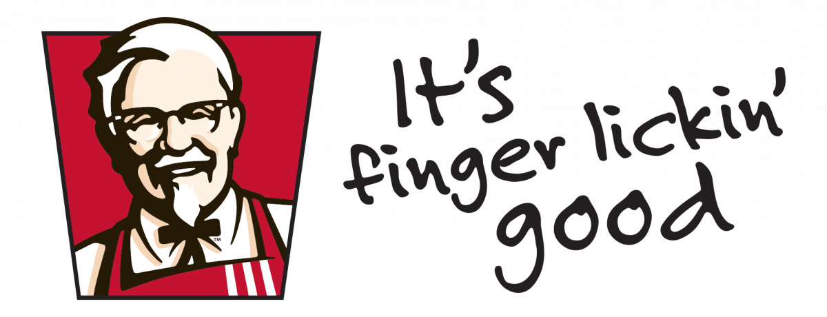 Kfc Logo - Kfc Logo Finger Lickin Good (1200x460), Png Download