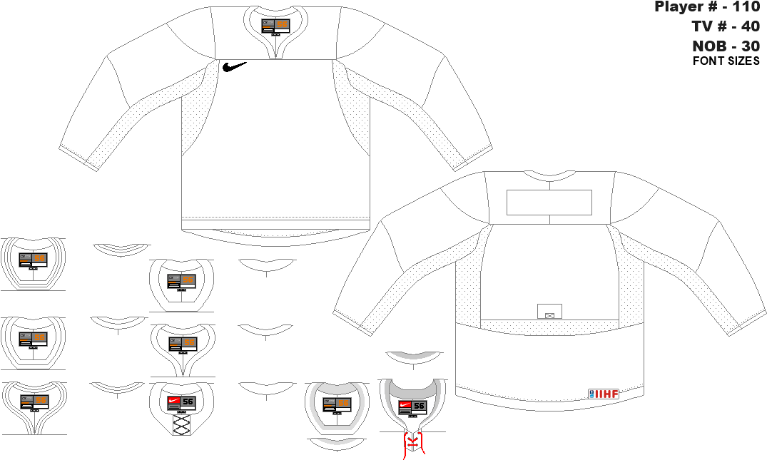 Nike Swift Template By Ryan Haslett - Ice Hockey Jersey Template Iihf (1100x651), Png Download