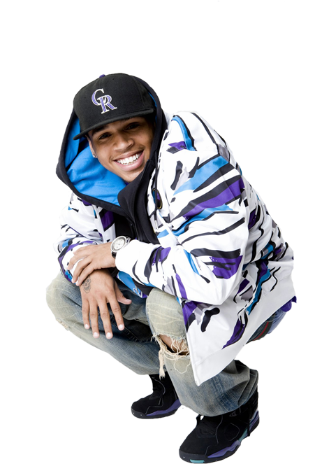 Chris Brown Photo - Sitting (467x700), Png Download