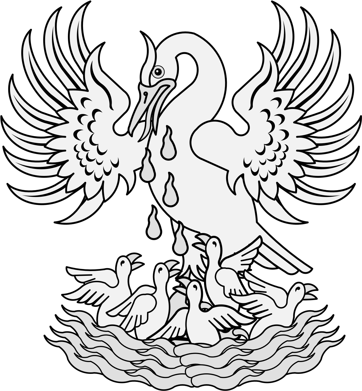 Details, Png - Heraldic Pelican (1237x1349), Png Download
