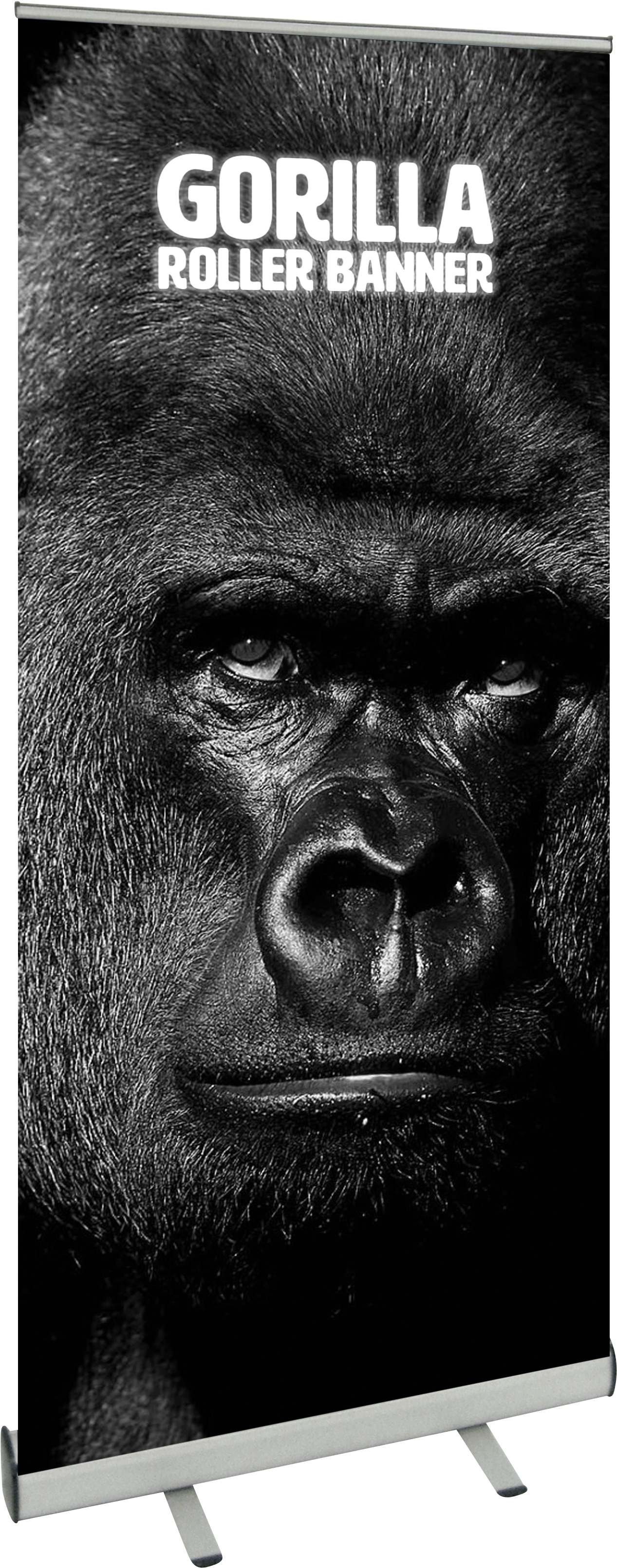Gorilla Roller Banner - Monkey (1504x3380), Png Download