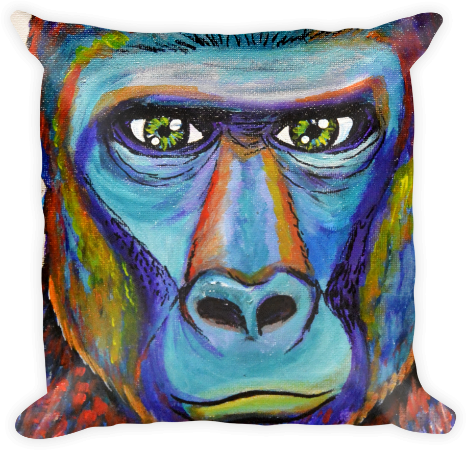 Gorilla Pillow - Mandrill (1000x1000), Png Download