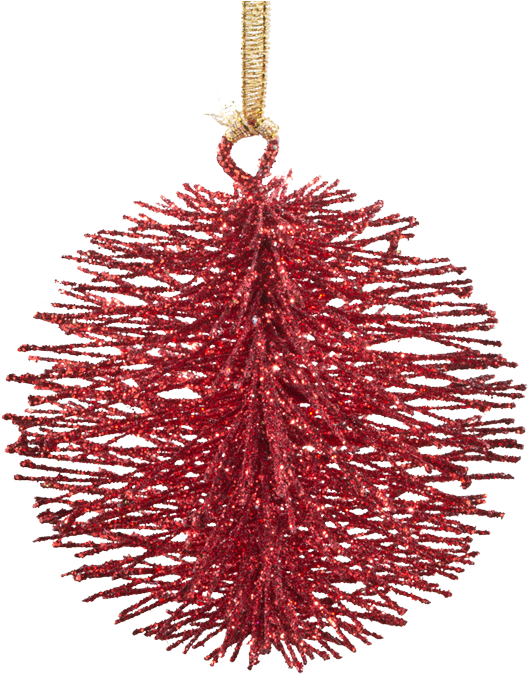Bobble With Glitter, Large, Red - Chain (622x700), Png Download
