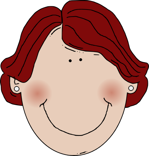 Go To Image - Dark Red Hair Cartoon (570x597), Png Download
