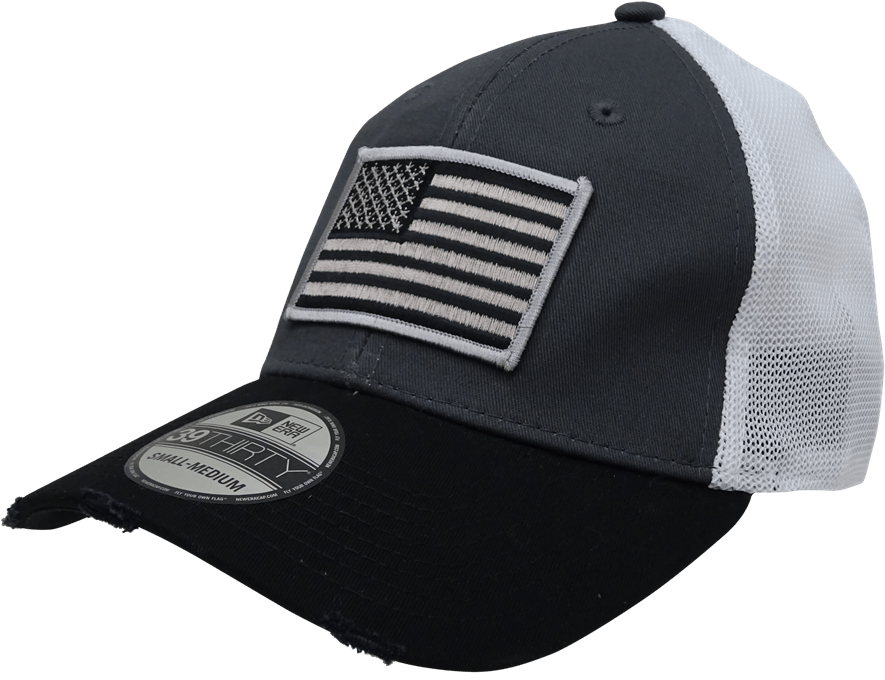 American Flag Vintage Mesh Black/graphite/white Cap - Baseball Cap (1080x810), Png Download