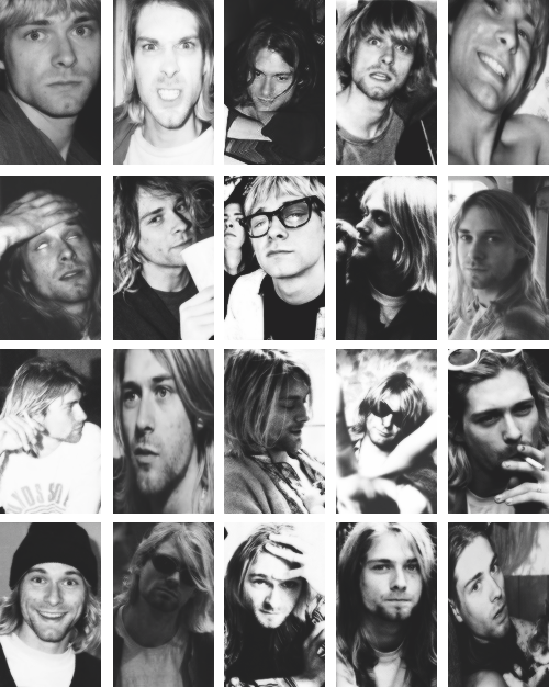 90s, Black And White, And Grunge Image - Kurt Cobain Evolution (500x626), Png Download