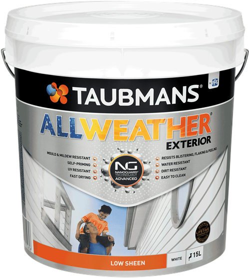 Taubmans 15l Low Sheen White All Weather® Exterior - Taubmans (800x800), Png Download
