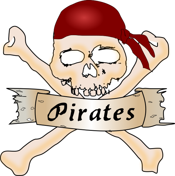 Pirate Skull Png Clip Arts (595x600), Png Download