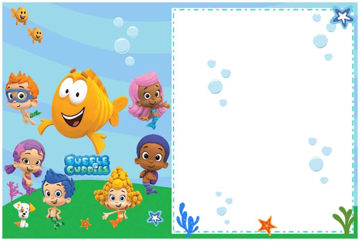 Marco Foto De Los Personajes De Bubble Guppies - Bubble Guppies (1200x804), Png Download