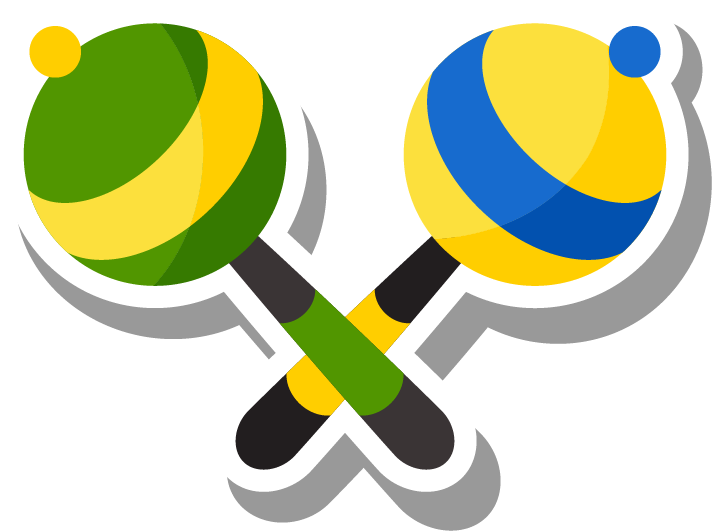 Png Black And White Instrument Maraca Clip Art Sand - Maraca (819x712), Png Download