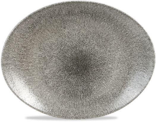 Oval Coupe Plate Raku Quartz Black - Circle (600x600), Png Download
