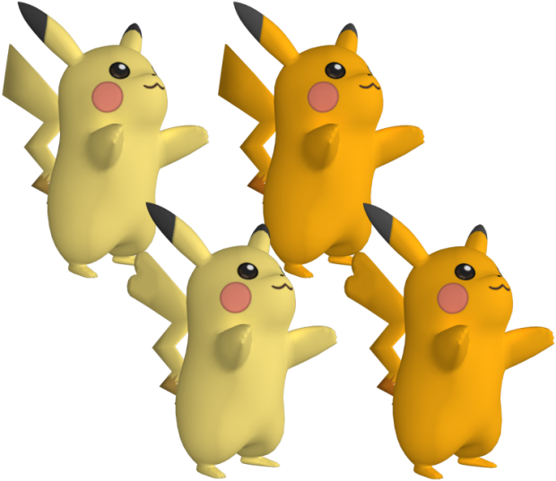 Download Pikachu Pokemon 3d Model - Pikachu 3d Model - Full Size PNG Image - PNGkit