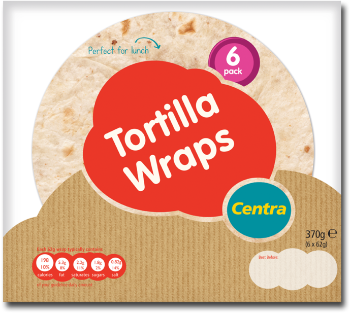 Centra Tortilla Wraps - Centra (800x800), Png Download